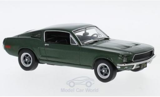 Ford Mustang GT 1/43 Greenlight GT metallico verde Bullitt 1968 modellino in miniatura