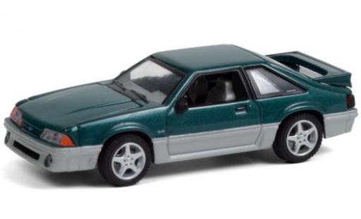 Ford Mustang 1/64 Greenlight GT metallico verde/grigio 1991 Home Improvement modellino in miniatura