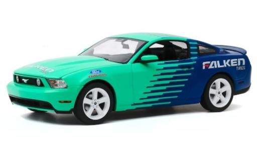 Ford Mustang 1/18 Greenlight GT türkis/blu Falken Tires 2010 modellino in miniatura