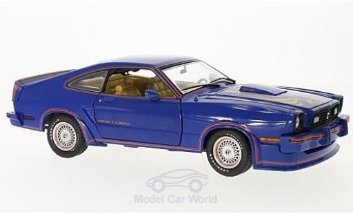 Ford Mustang 1/18 Greenlight II blu Film King Cobra 1978 modellino in miniatura