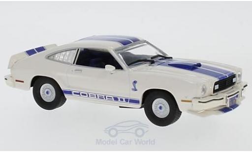 Ford Mustang 1/43 Greenlight II Cobra II beige/blu Charlies Angels 1976 modellino in miniatura