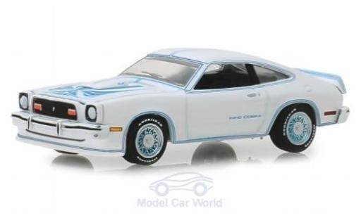 Ford Mustang 1/64 Greenlight II King Cobra bianco/blu 1978 modellino in miniatura