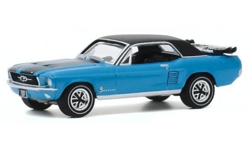 Ford Mustang 1/64 Greenlight Ski Country Special metallico blu/matt-nero 1967 modellino in miniatura
