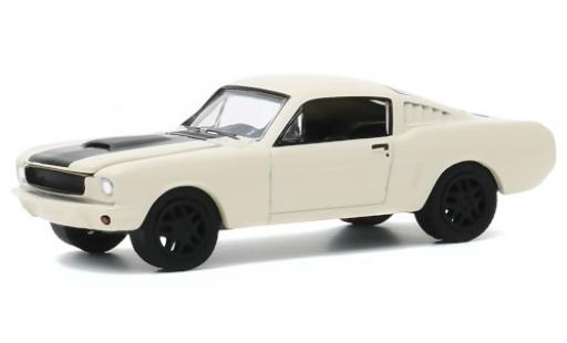 Ford Mustang 1/64 Greenlight bianco/matt-nero 1966 Testfahrzeug modellino in miniatura