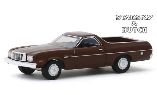 Ford Ranchero 1/64 Greenlight marroneee Starsky & Hutch 1974 modellino in miniatura