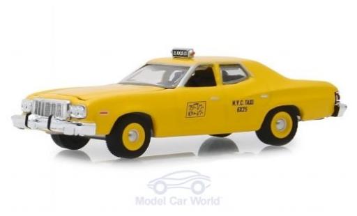 Ford Torino 1/64 Greenlight giallo NYC Taxi 1975 modellino in miniatura