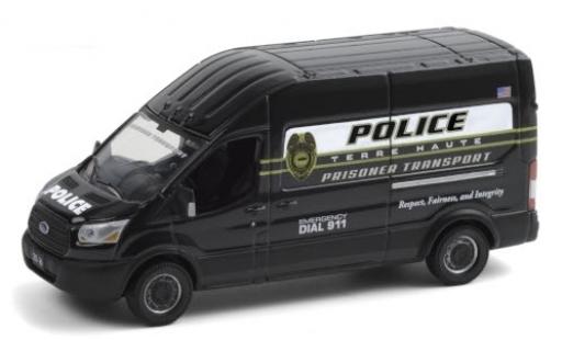 Ford Transit 1/64 Greenlight LWB HD Terre Haute Police Department 2020 Prisoner Transport modellino in miniatura