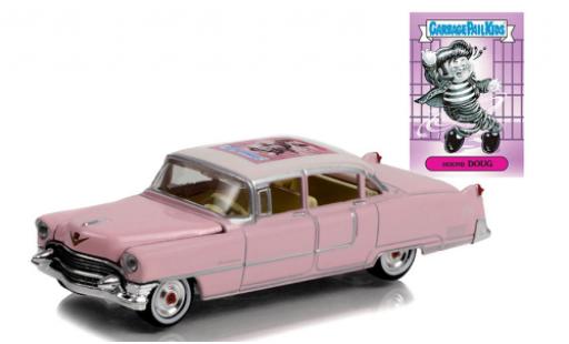 Cadillac Fleetwood 1/64 Greenlight 60 Special rosa/bianco Garbage Pail Kids - Hound Dog 1955 modellino in miniatura