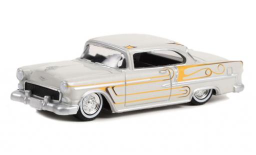 Chevrolet Bel Air 1/64 Greenlight grigio/Dekor 1955 modellino in miniatura