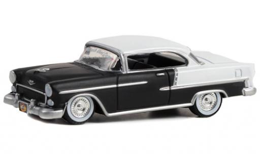 Chevrolet Bel Air 1/64 Greenlight Bel air matte noir/bianco 1955 modellino in miniatura