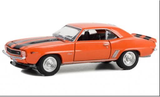 Chevrolet Camaro 1/64 Greenlight Z28 orange/nero 1969 modellino in miniatura