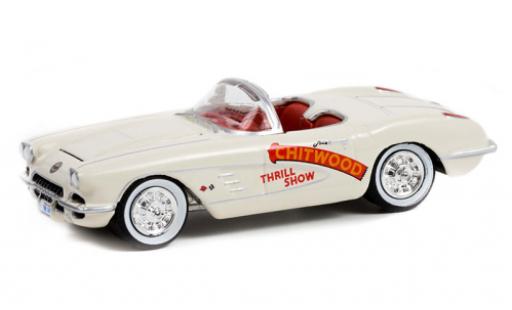 Chevrolet Corvette 1/64 Greenlight (C1) Convertibile Chitwood 1958 modellino in miniatura