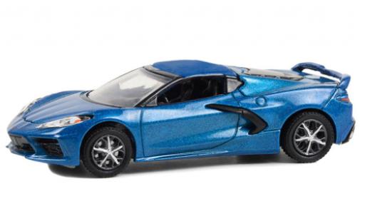 Chevrolet Corvette 1/64 Greenlight (C8) Stingray 2LT metallise blu 2020 modellino in miniatura