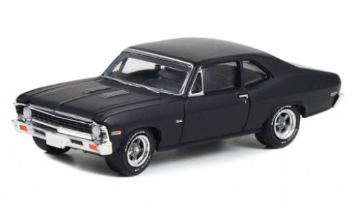Chevrolet Nova 1/64 Greenlight matt-nero 1969 modellino in miniatura