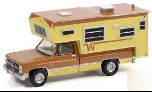 Chevrolet Silverado 1/64 Greenlight marroneee/beige 1986 modellino in miniatura