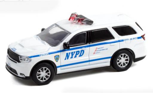 Dodge Durango 1/64 Greenlight bianco/Décorer Nouveau York Police Departement 2019 modellino in miniatura