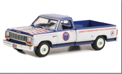 Dodge RAM 1/64 Greenlight D-150 metallise blu/beige Smokey Bear 1989 modellino in miniatura