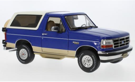 Ford Bronco 1/18 Greenlight Eddie fermier Edition blu/beige 1996 modellino in miniatura
