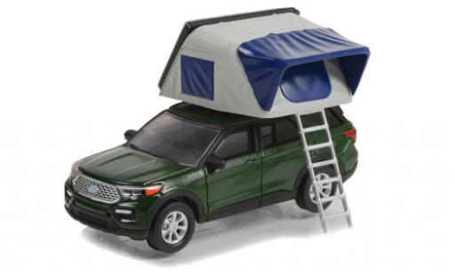 Ford Explorer 1/64 Greenlight limited verde foncé 2022 modellino in miniatura