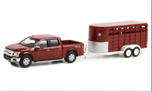 Ford F-1 1/64 Greenlight 50 XLT rosso 2019 modellino in miniatura