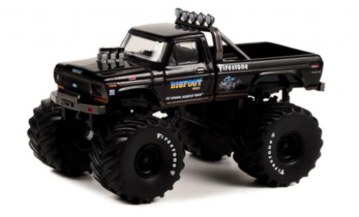 Ford F-250 1/64 Greenlight nero Bigfoot 1974 modellino in miniatura