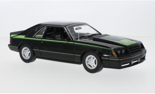 Ford Mustang 1/18 Greenlight Cobra nero/Décorer 1980 modellino in miniatura