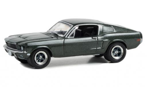 Ford Mustang 1/64 Greenlight GT Fastback metallise verde 1968 modellino in miniatura