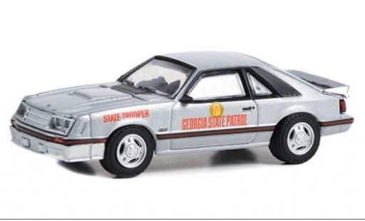 Ford Mustang 1/64 Greenlight GT Georgia State Patrol - State Trooper 1982 modellino in miniatura