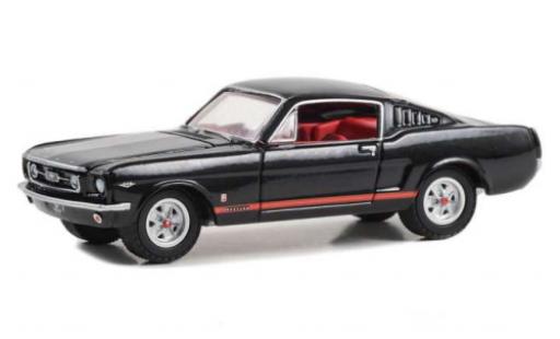 Ford Mustang 1/64 Greenlight GT nero 1965 modellino in miniatura