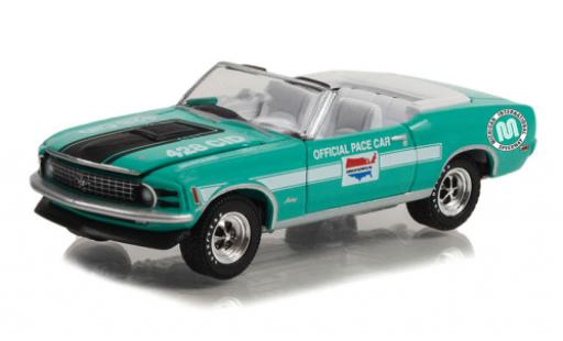 Ford Mustang 1/64 Greenlight Mach 1 Cobra Jet Convertibile Michigan International Speedway Pace Car 1970 modellino in miniatura