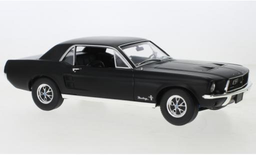 Ford Mustang 1/18 Greenlight matte noir 1968 modellino in miniatura