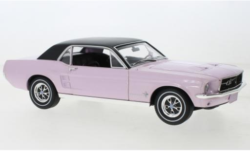 Ford Mustang 1/18 Greenlight rosa/nero 1968 modellino in miniatura