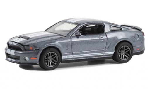 Shelby GT 500 1/64 Greenlight Ford Mustang metallise grigio/bianco 2010 modellino in miniatura