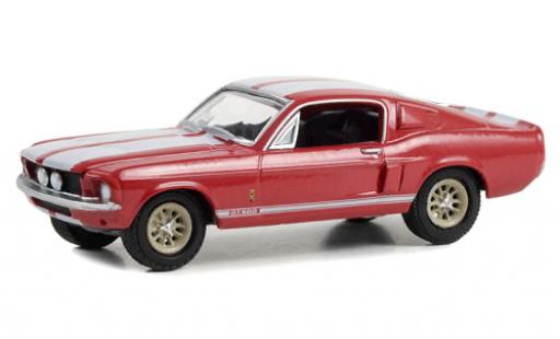 Shelby GT 500 1/64 Greenlight Ford Mustang rosso/bianco 1967 modellino in miniatura