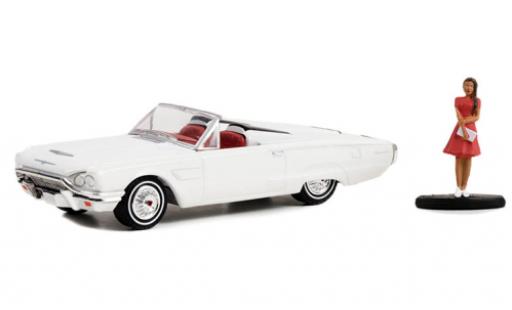Ford Thunderbird 1/64 Greenlight Convertibile bianco 1965 modellino in miniatura