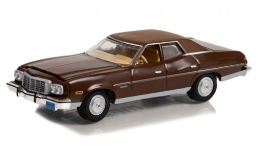 Ford Torino 1/64 Greenlight Brougham marroneee/beige Charlies Angels 1974 modellino in miniatura