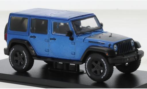 Jeep Wrangler 1/43 Greenlight Unlimited Black Bear Edition metallise blu 2016 modellino in miniatura