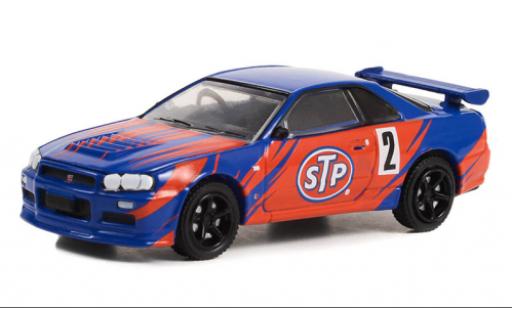 Nissan Skyline 1/64 Greenlight GT-R (R34) STP 2002 modellino in miniatura