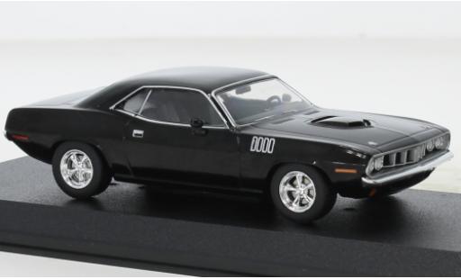 Plymouth Cuda 1/43 Greenlight nero John Wick 1971 modellino in miniatura