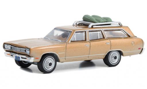 Plymouth Satellite 1/64 Greenlight Station Wagon The Brady Bunch 1969 modellino in miniatura