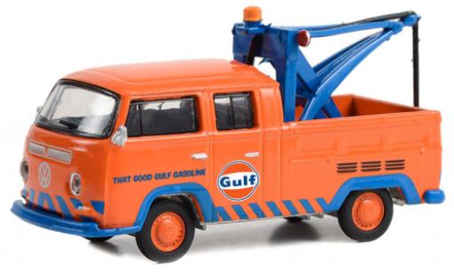 Volkswagen T2 1/64 Greenlight Doppelkabine Gulf 1970 modellino in miniatura