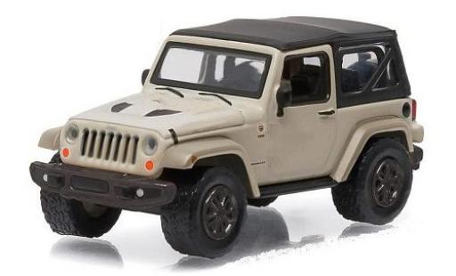 Jeep Wrangler 1/64 Greenlight 75th Anniversary bianco/nero modellino in miniatura