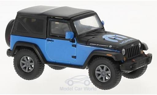 Jeep Wrangler 1/43 Greenlight blu/nero MOPAR 2010 modellino in miniatura