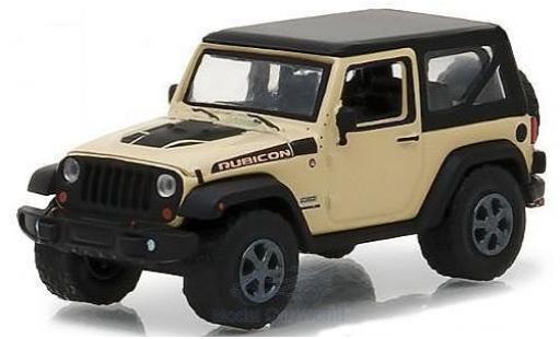 Jeep Wrangler 1/64 Greenlight Rubicon Recon beige/nero 2017 modellino in miniatura