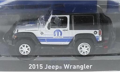 Jeep Wrangler 1/64 Greenlight grigio/nero 2015 modellino in miniatura