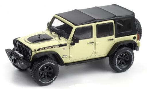 Jeep Wrangler 1/43 Greenlight Unlimited Rubicon Recon beige/Dekor 2018 Dach abnehmbar modellino in miniatura