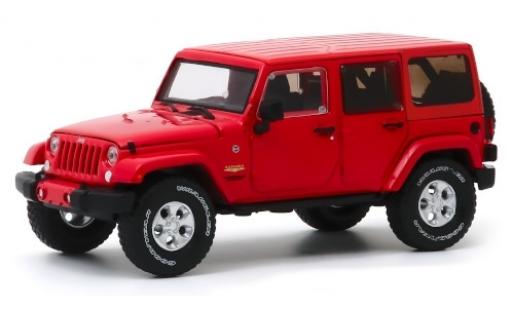 Jeep Wrangler 1/43 Greenlight Unlimited Sahara rosso 2017 modellino in miniatura
