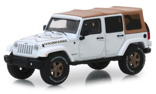 Jeep Wrangler 1/43 Greenlight Unlimited bianco/Dekor Golden Eagle 2018 modellino in miniatura