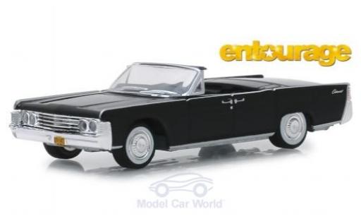 Lincoln Continental 1/64 Greenlight Convertibile nero Entourage 1965 modellino in miniatura