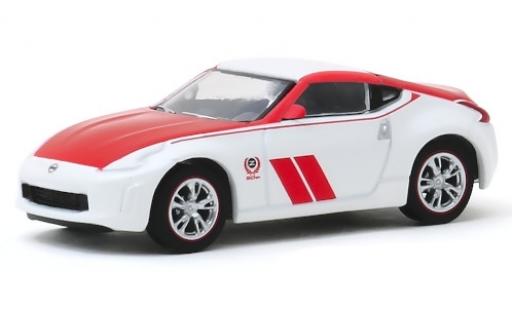 Nissan 370Z 1/64 Greenlight 50th Anniversary metallico bianco/rosso 2020 modellino in miniatura